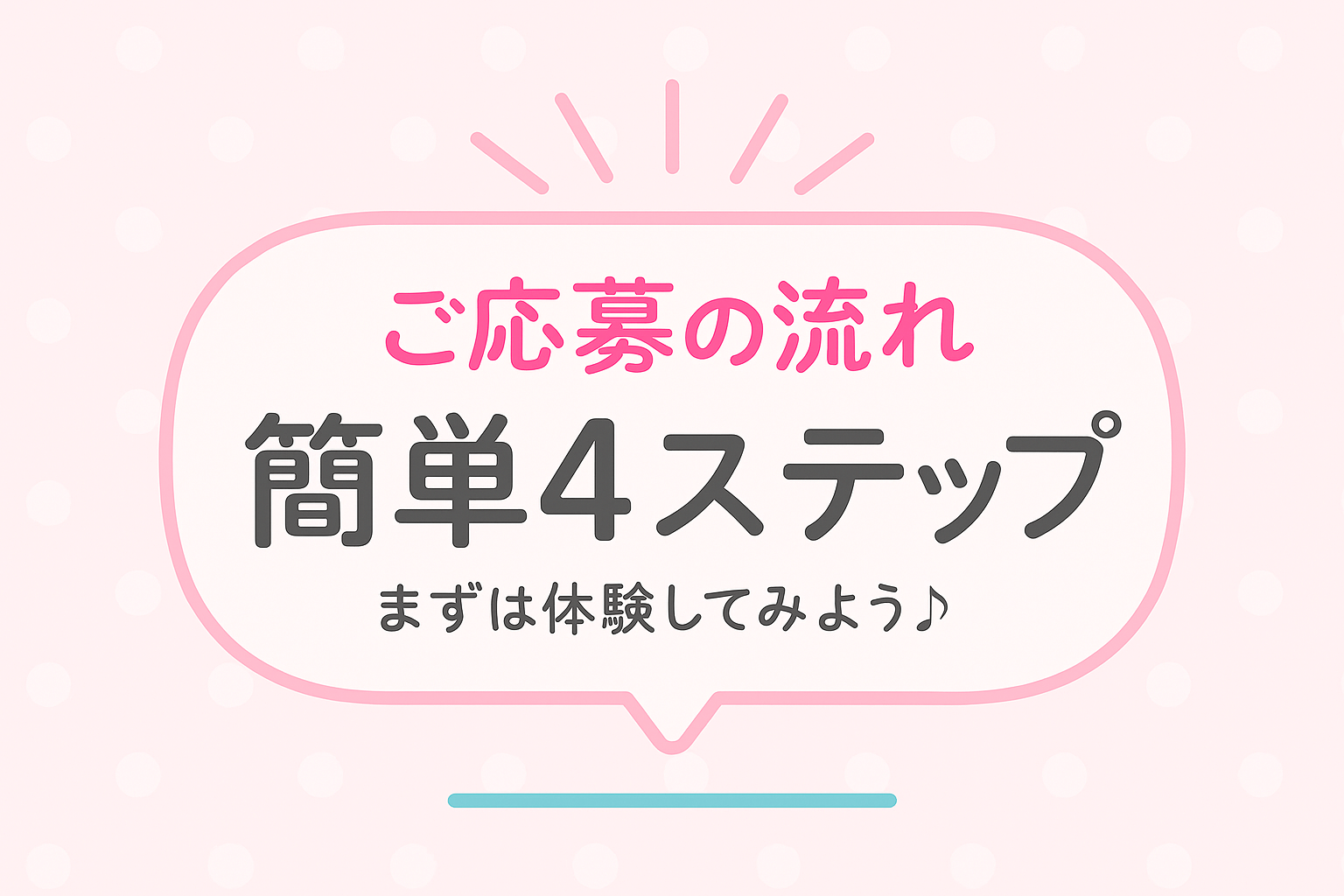 チャットレディ応募の流れを4ステップで紹介するバナー
