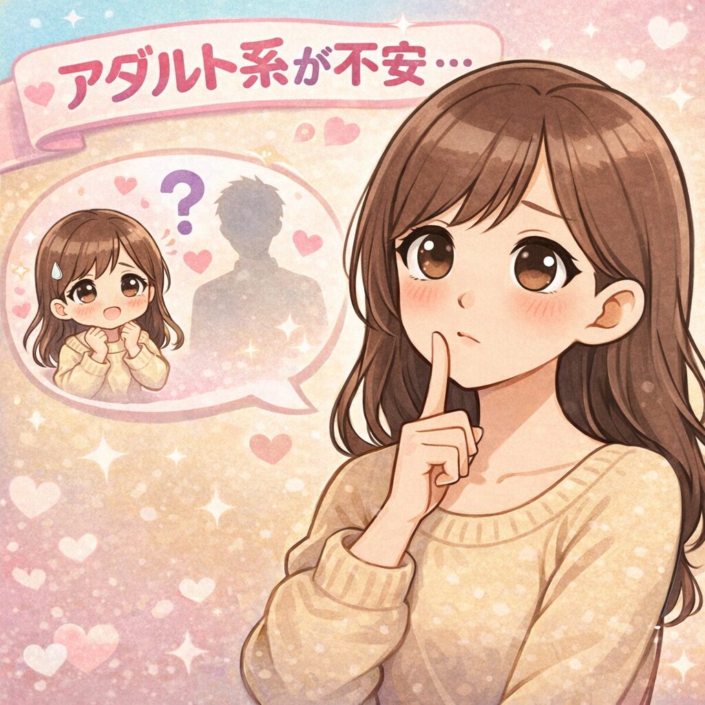 札幌のチャットレディでアダルト強制が不安5という気持ちを表すイラスト